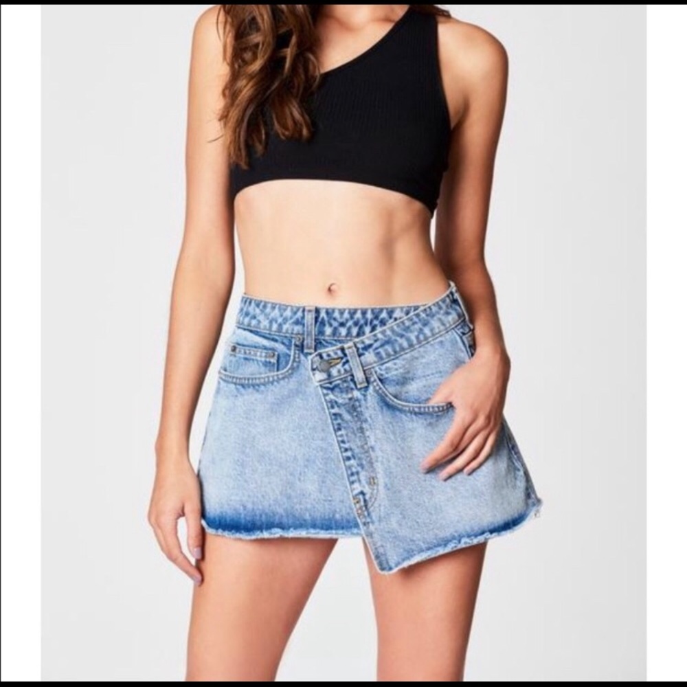 SOLD LF Carmar Asymmetrical denim skirt NWT
